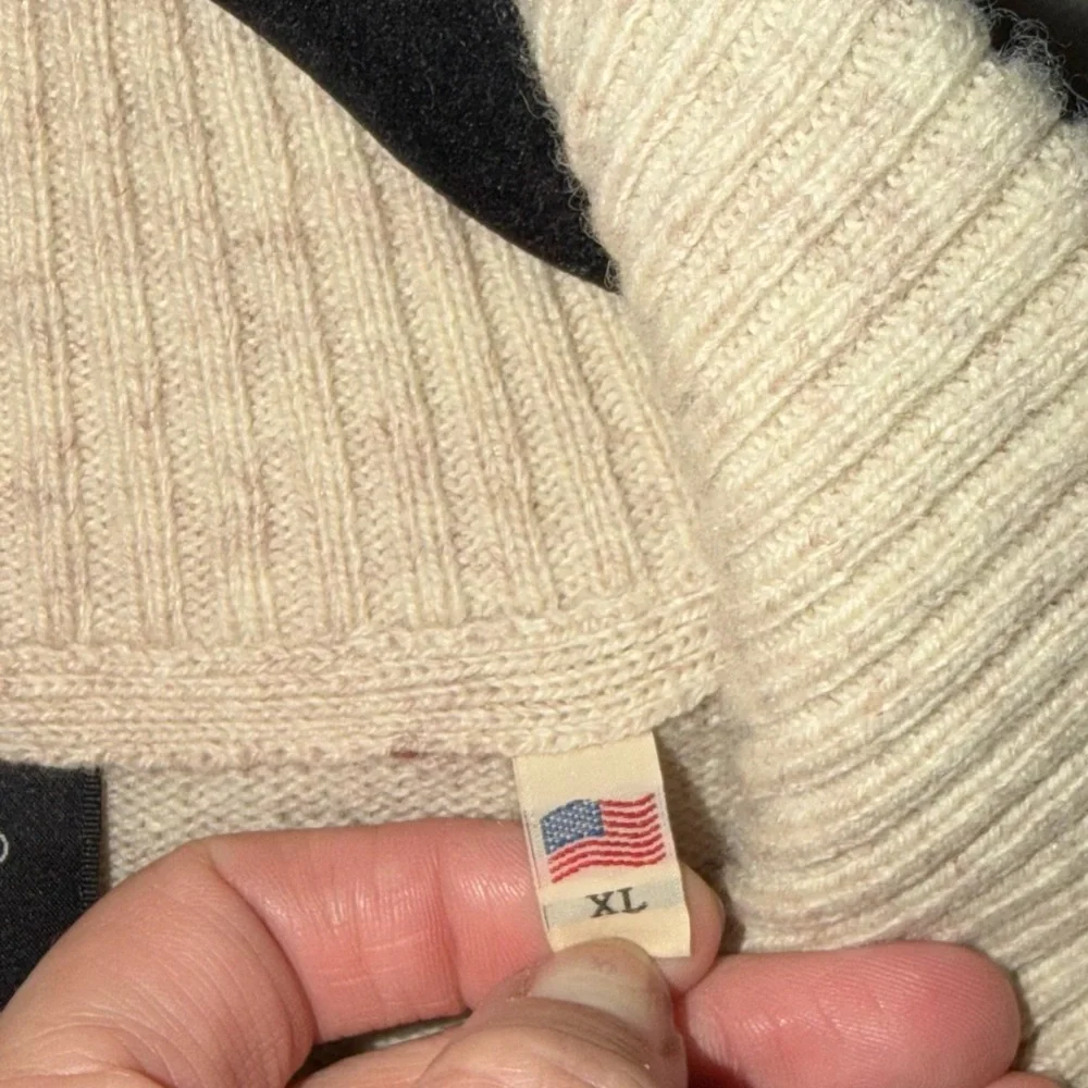 Schott NYC Men’s XL Lambswool Blend Quarter-Zip Knitted Jumper Sweater EUC‎
